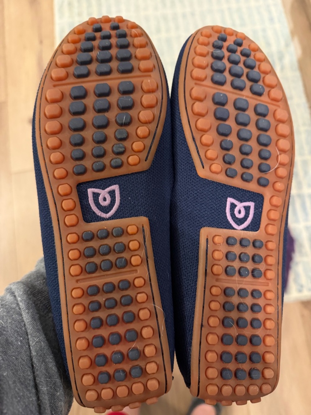 Rothy's Navy Braided Knit Drivers. Size 9.5. Excellent condition. - Picture 2 of 4